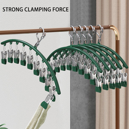 3PCS Windproof Clothes Drying Rack Balcony Hanger Pantyhose Underwear Clips