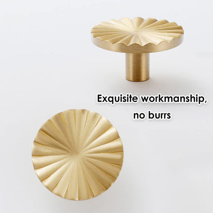 Sunflower Cabinet Handle Single Hole Gold Drawer Pull for Wardrobe Closet Door