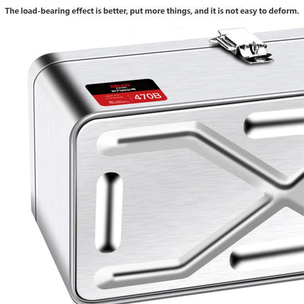 Portable Stainless Steel Toolbox Storage Organizer Durable Hand Carry Tool Case