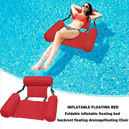 Inflatable Pool Lounge Chair Floating Recliner Seat for Pool Relaxation