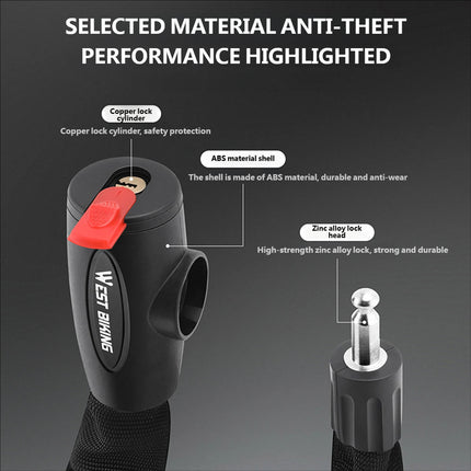 Motorcycle Chain Lock Heavy Duty Anti Theft Security Lock For Bike Motorcycle