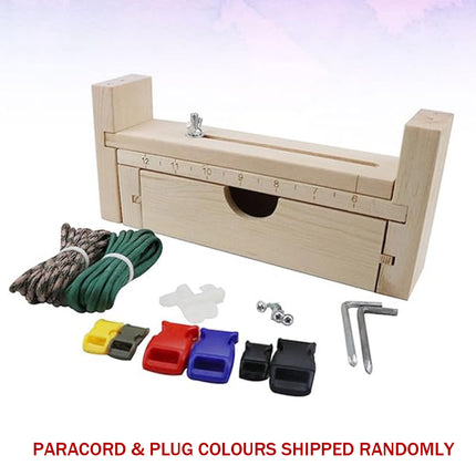 Solid Wood Paracord Bracelet Jig Adjustable Braiding Maker Tool Storage Drawer
