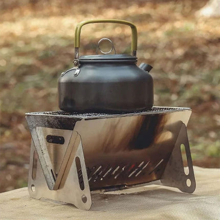 Camping Mini BBQ Grill Portable Charcoal Barbecue Grill Stainless Steel Camping