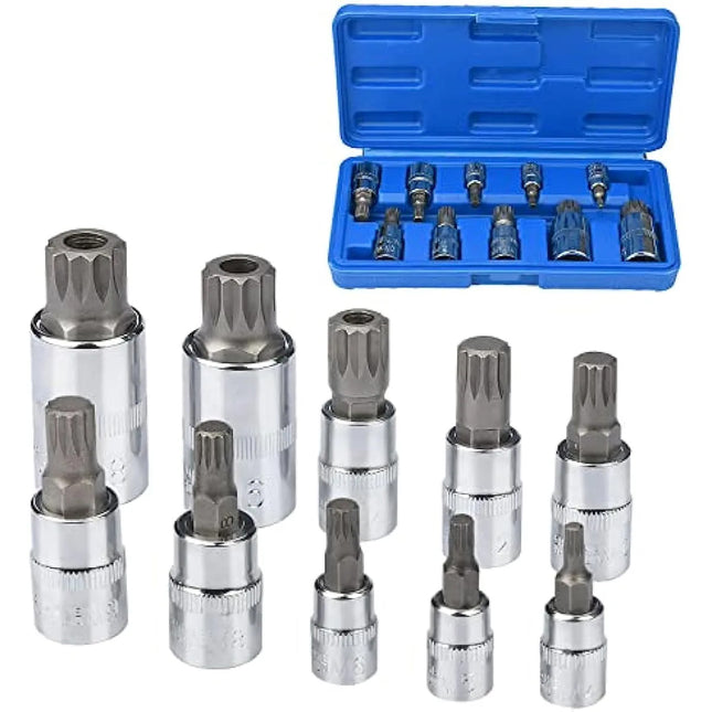 10pcs Socket Set Auto Repair Tool Socket Wrench Ratchet Driver Mechanic Tool Kit