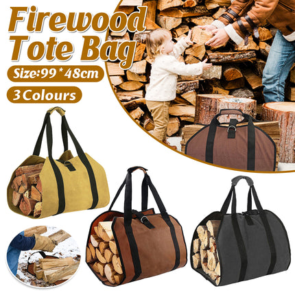 Outdoor Firewood Tote Bag Portable Durable for Outdoor Campfire Wood Storage