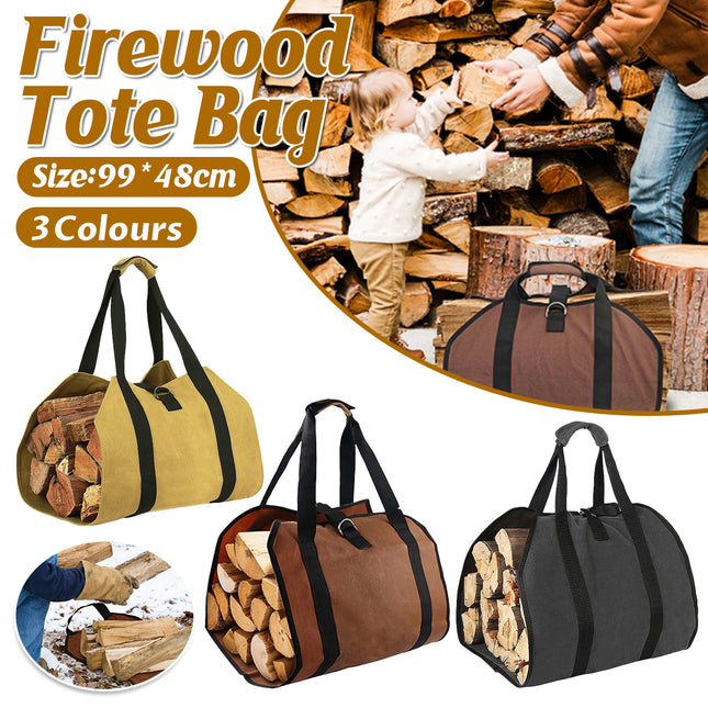 Outdoor Firewood Tote Bag Portable Durable for Outdoor Campfire Wood Storage