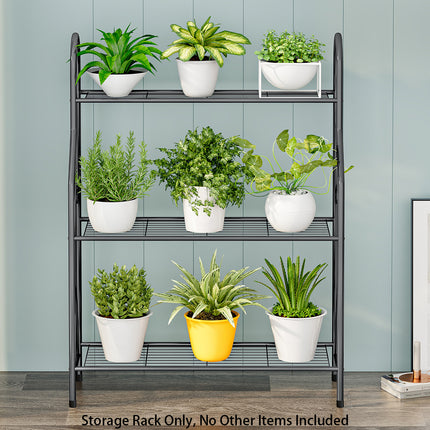 Metal Plant Stand 3 Tier Shelf Indoor Outdoor Flower Pot Display Rack 83cm
