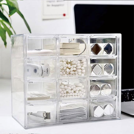 Storage Organizer Box Mini Plastic Desktop Drawers Desk Craft Cabinet For Office