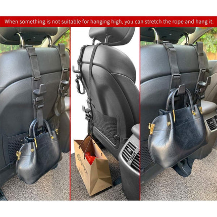 2pcs Car Hooks Seat Back Hooks Multifunctional Vehicle Storage Organizer Hanger