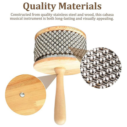 Orff Percussion Instrument Cabasa Handheld Rhythm Cabasa Music Shaker Tool