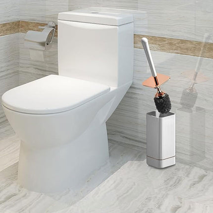 Wall Mounted Toilet Brush Holder Set Bathroom Cleaning Brush for Home Restroom
