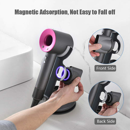 Freestanding Dyson Hair Dryer Holder Punch-Free Stand with Storage Slots