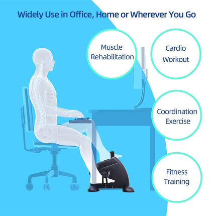 Mini Folding Exercise Bike Home Use Compact Fitness Bike Foldable Leg Trainer