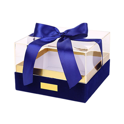 Acrylic Gift Box Clear Souvenir Display Case Bow Storage Container for Packaging