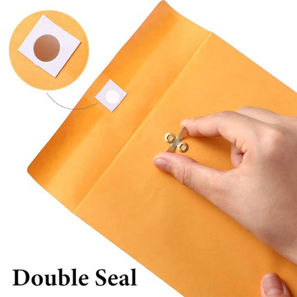 100pcs Kraft Envelopes 6x9in with Metal Clasp for Gift and Document Use