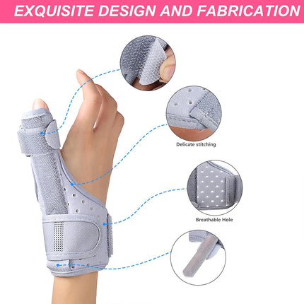 Finger Splint Thumb Tendonitis Wrist Brace Adjustable For Pain Relief Support