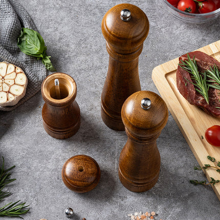 Wooden Pepper Grinder Manual Salt Spice Mill Bottle Household Grinding Tool