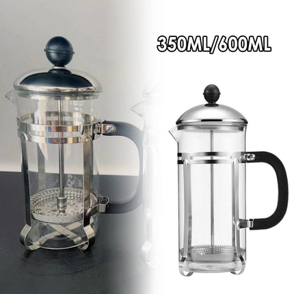 350ml 600ml Stainless Steel Glass French Press Coffee Tea Maker for Home Office