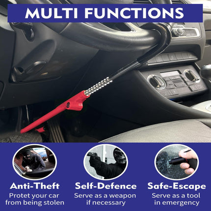 Multi Functional Car Steering Wheel Lock Anti-Theft Device for Vehicle Security