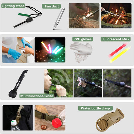 Outdoor Camping Adventure Multi-Function Survival Tool Set for Outdoor Emergency