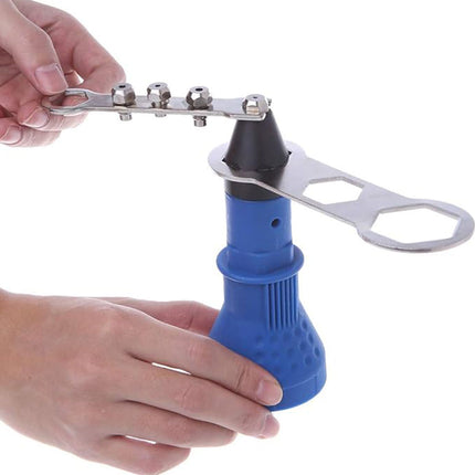 Electric Rivet Gun Set 3pcs Swivel Head Adapter Drill Riveting Tool Heavy Duty