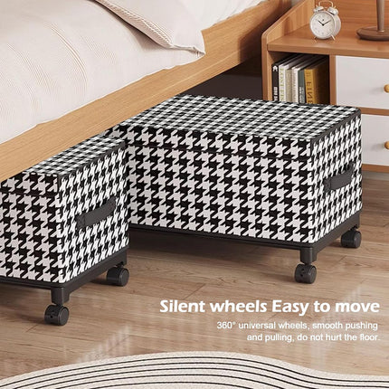 Under Bed Storage Box with Wheels Dustproof Large Capacity for Bedroom Storage