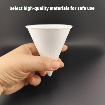 200pcs White Paper Cup Conical Pointed Bottom Small Straight Drink Cup for Water