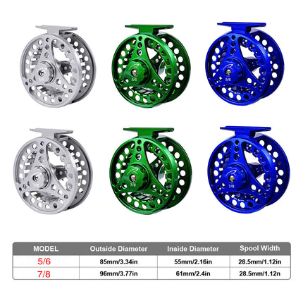 All Metal Fly Fishing Reel Ice Fishing Line Wheel Front Drag Spinning Reel