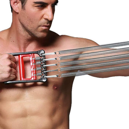 Mens Chest Expander Resistance Bands Pedal Puller Home Gym Workout Equipment