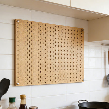 Wall Mounted Pegboard Storage Rack No Drill Organizer Tool Shelf Home Office