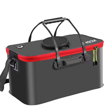 Portable Folding EVA Fishing Bucket Multi Use Live Fish Container with Strap