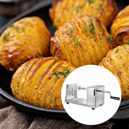 Stainless Steel Manual Potato Spiral Cutting Machine Hand Crank Slicer