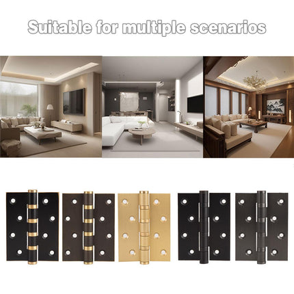 Flat Door Hinge 4 Inch Silent Bearing Hinge Stainless Steel Hardware for Cabinet