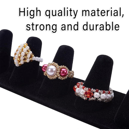 Resin Flocking Ring Holder Display Stand Jewelry Finger Rings Organizer Stand