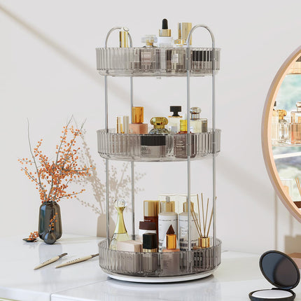 Rotating Vanity Storage Rack 360 Degree Cosmetic Organizer For Makeup Beauty