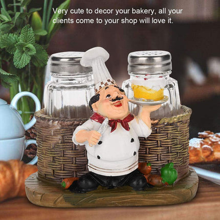 Chef Pepper Bottle Resin Handicraft Ornament Kitchen Decor Miniature Figurine