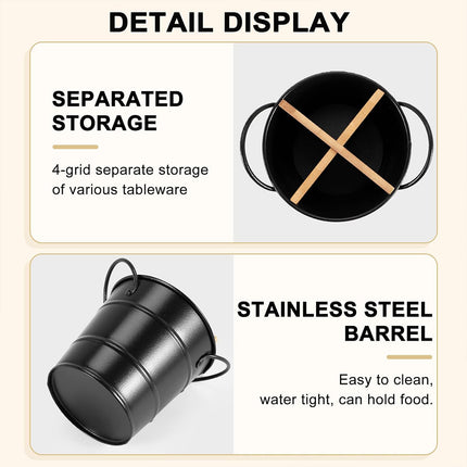 Multi-Functional Home Chopstick Container Plastic Compartments Drainage Rack