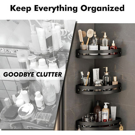 Three-layer Bathroom Triangular Shelf Basic Model Hole-free Storage Towel Rack