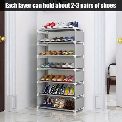 Multi Layer Shoe Storage Rack Durable for Entryway Hallway Home Space Saving