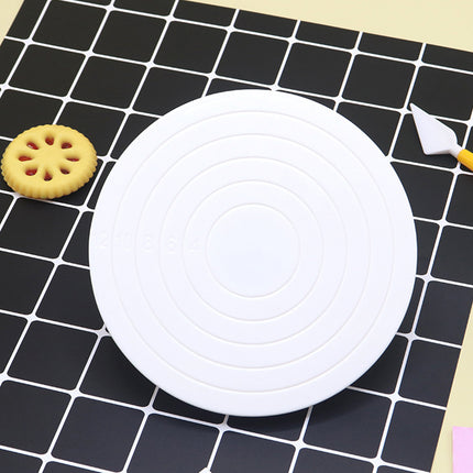 Mini Cake Turntable 14cm Manually Rotating Stand for Cake Decorating Baking Use