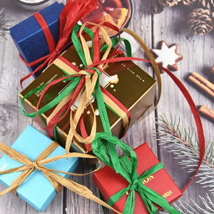 3 Rolls Raffia Paper Rope Gift Wrapping String Decorative Tie for Crafts Packing