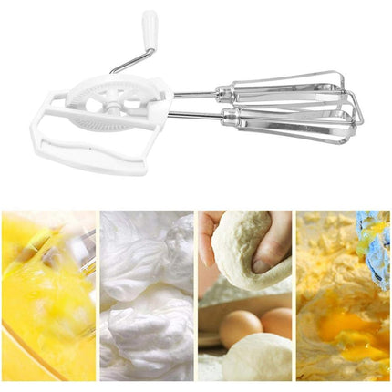 Stainless Steel Hand Mixer Whisk Baking Tool Household Flour Beater for Kitchen