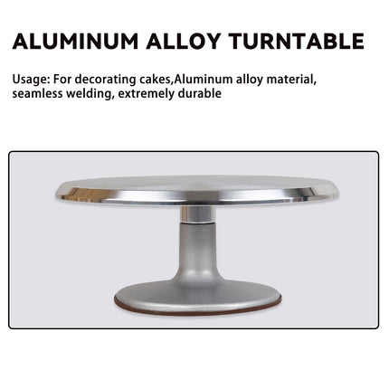 Cake Turntable Aluminum Alloy Revolving Stand for Cake Decorating Baking Use