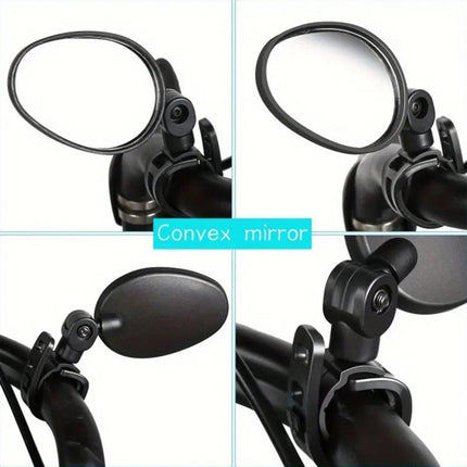 2pcs Bike Rear View Mirrors Adjustable Mountain Bike Handlebar Mirrors Cycling