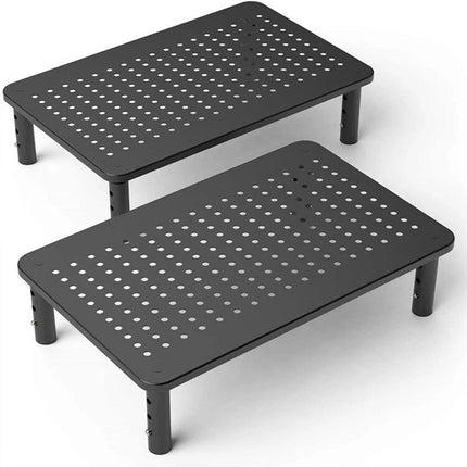 3 Height Adjustable Monitor Riser Laptop Printer Computer Stand Desktop Shelf