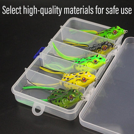 5pcs Soft Frog Lure Set Fishing Bait Frog Fake Lures for Bass Fishing Tackle