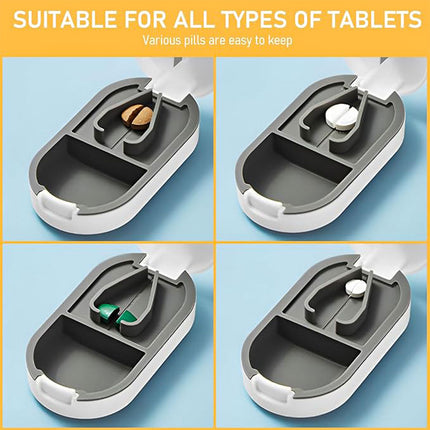 3PCS Tablet Cutter Pill Splitter Portable Medicine Box Pill Organizer Divider