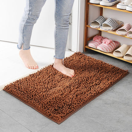 Chenille Long Hair Floor Mat Suction Non Slip Bathroom Entrance Living Room Rug