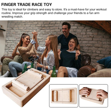 Wooden Finger Wrist Strength Trainer for Athletes Gamers Hand Grip Exercise