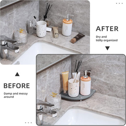 Drain Mat Tray Set Countertop Dish Drying Organizer With Metal Feet For Kitchen